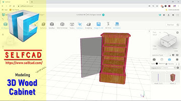 SelfCAD 3D Modeling Wood Cabinet Tutorial