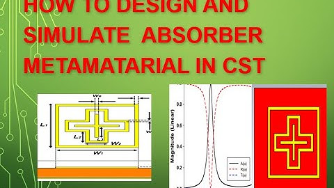 How to Design and simulate Absorber Metamaterial  unit cell in CST