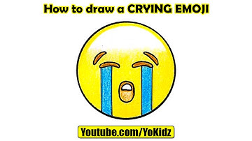 How to draw a CRYING EMOJI with YoKidz
