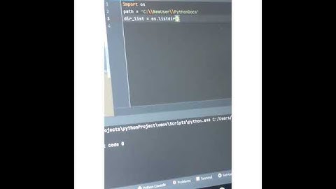 Python interview question- Code to display files in a directory.
