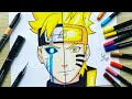 Como Desenhar o BORUTO / NARUTO - How to draw Naruto and Boruto