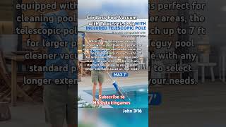 Cordless Pool Vacuum with Telescopic Pole #pool #poolvacuum #vacuum #amazon #cordlessvacuum