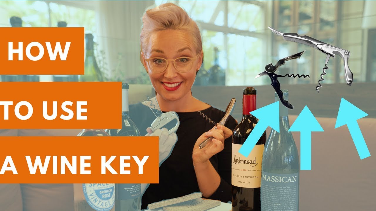 how to open a wine bottle with a key