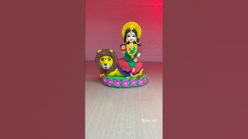 Aigiri Nandini ❤️ Diy maa Ambe Idol making 🙏 Jai Mata Rani 🥰 #shorts #clayart #aigirinandini