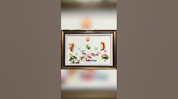 Top 10 bức tranh thêu cá chép hoa sen được yêu thích nhất p1