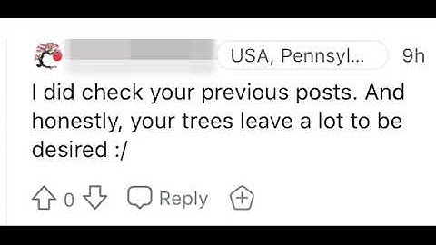 Argument on Reddit About Tiny Trees