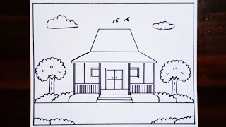 Cara menggambar rumah adat joglo jawa tengah - Gambar rumah adat joglo jawa tengah