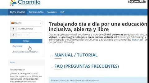 crear una cuenta en chamilo campus