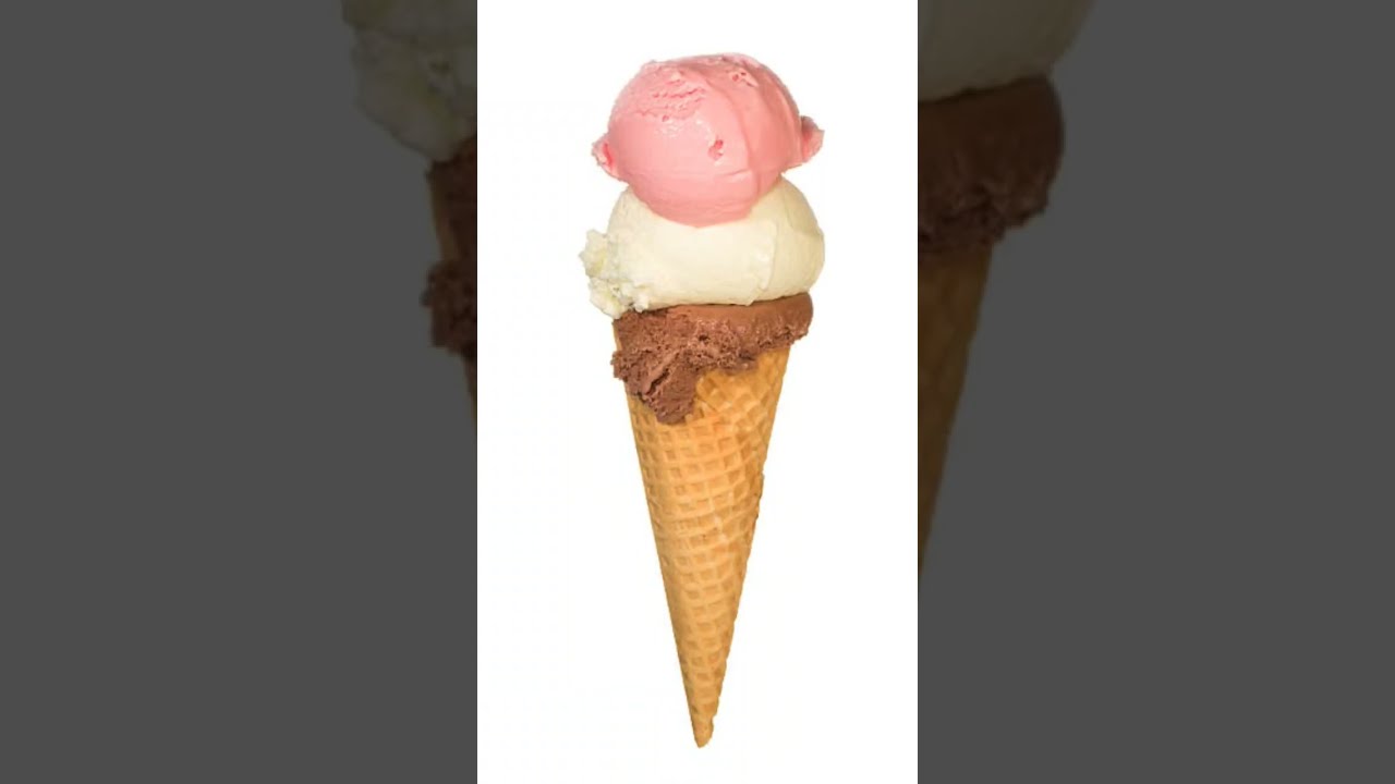 3 Scoops Of Ice Cream Three Icecream Strawberry Vanilla Chocolate The DRVL