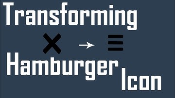 SVG Transforming Hamburger Icon| HTML5 & CSS3