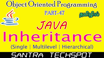 #47 | Inheritance | Single | Multilevel | Hierarchical in Java | Java Programming in Tamil
