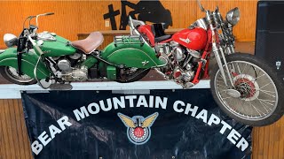 AMCA Bear Mountain antique motorcycle classic bike vintage Indian flathead & Harley Panhead chopper