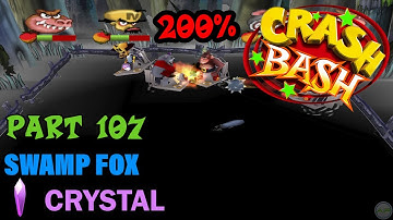 Crash Bash - 200% Walkthrough - Part 107: Swamp Fox (Crystal Challenge) - 1080p 60 fps