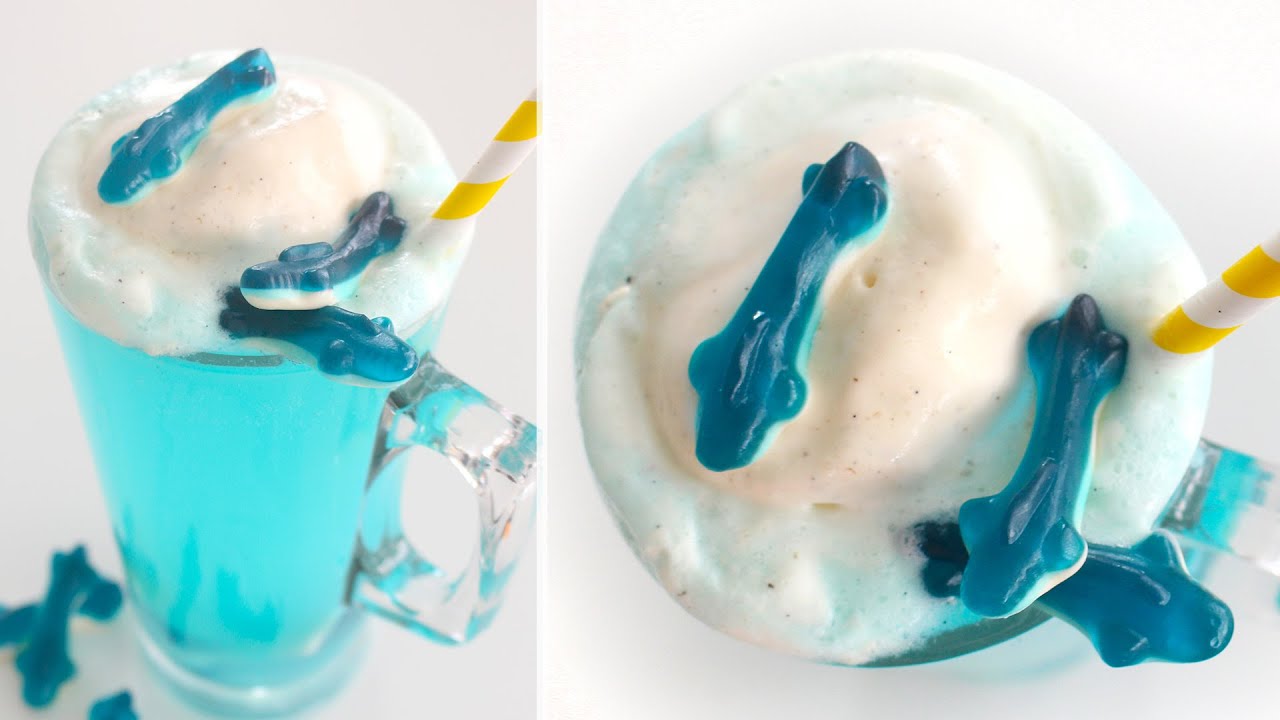 SHARK ICE CREAM FLOAT RECIPE SHARK WEEK YouTube
