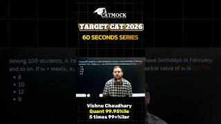 Target CAT 2026 60 Seconds series | QA by Vishnu sir #cat2026 #Quants #shorts  #mba #catmock