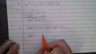Unit 2 Lesson 2 Adding Polynomials