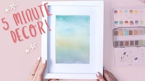 5 MINUTE WATERCOLOR ART: PART 1- Easy Abstract Painting (Beginner Tutorial)