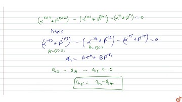Let A, B be integers and let `alpha, beta` be the roots of the equation, `x^2-x-1=0`, where `a
