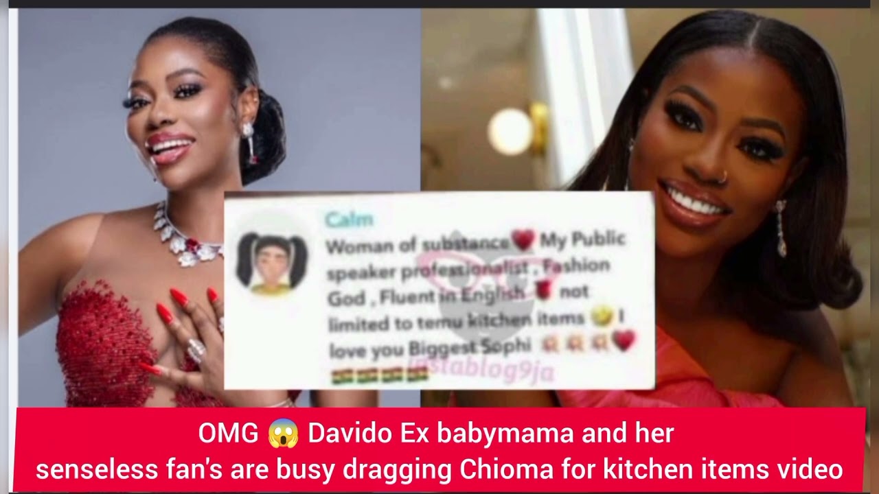Davido Ex babymama and her fans saying that Chefs Chioma Davido is using Temu kitchen items saga 