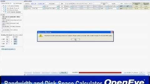 What is the Bandwidth and Disk Space Calculator and how do I use it?