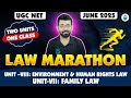 UGC NET Law Marathon 2025 | Environment, Human Rights Law &amp; Family Law Complete Revision | JRFAdda