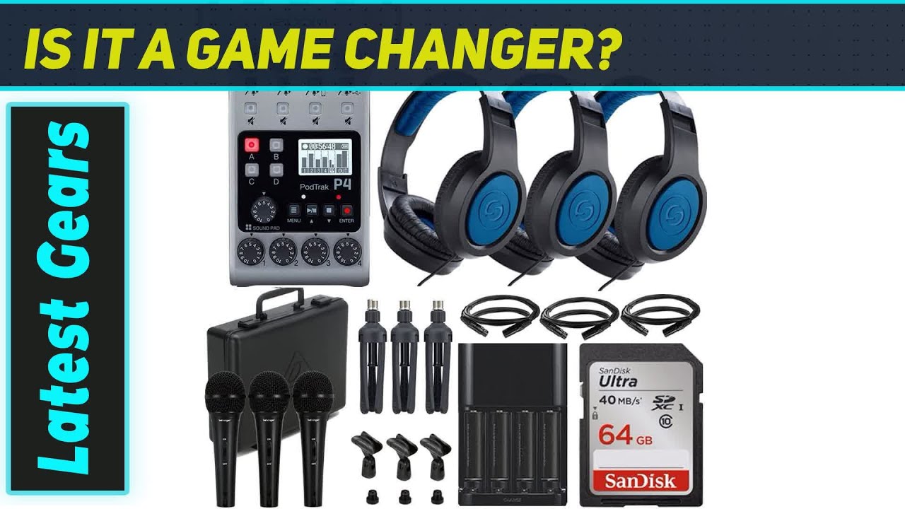 Zoom PodTrak P4: The Ultimate Podcast Recorder & Mic Kit!