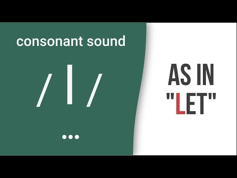 Consonant Sound / l / as in "let"- American English Pronunciation