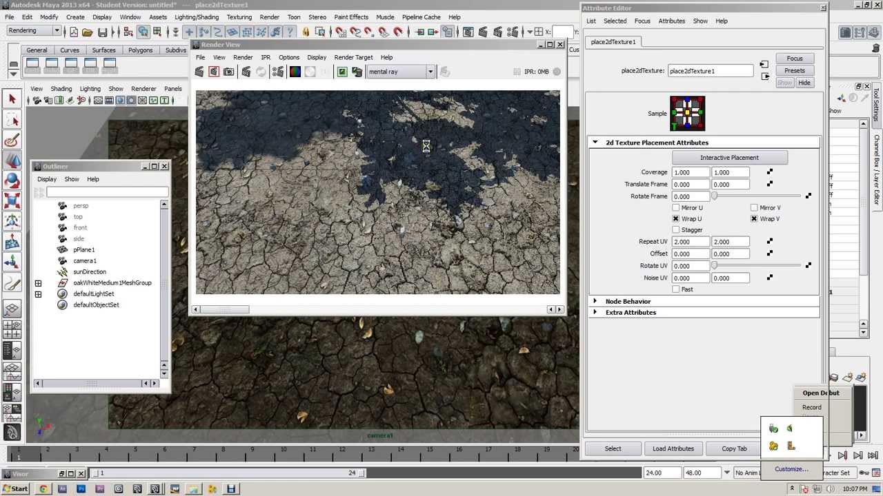 maya texruring in mental ray - YouTube