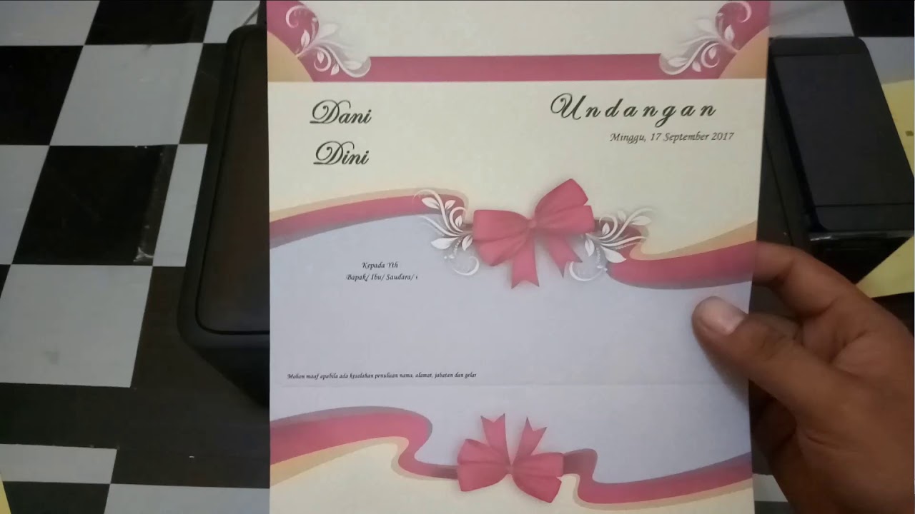 Tips Mencetak Undangan Dengan Mudah