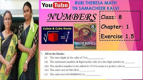 8th Maths _ TN Samacheer Kalvi _ Chapter 1 _ Numbers _ Exercise 1.5 _ Sum-1