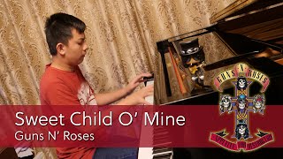 Guns N' Roses Sweet Child O' Mine Piano Cover | Cole Lam 13 Years Old