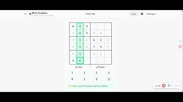 Linkedin Mini Sudoku #121 Today