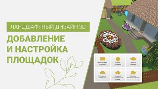 Как добавить площадки в проект | Программа Ландшафтный Дизайн 3D