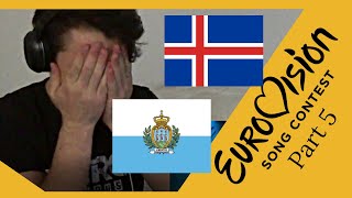 So I Reacted To Every Song Of Eurovision Song Contest 2021 Part 5 - Iceland, San Marino