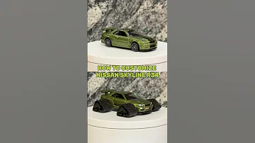 HOW TO CUSTOMIZE NISSAN SKYLINE R34 #hotwheels #nissan #nissanskyline #diy #cars #r34