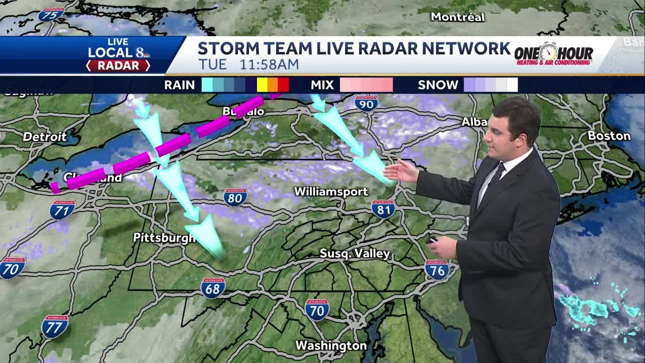 Few snow showers in northern PA, breezy & chilly Tuesday afternoon in ...