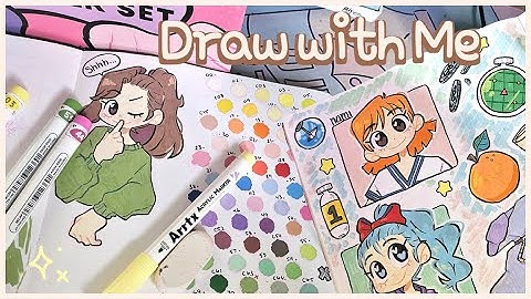 draw with me ✨// Arrtx Acrylic Paint Marker Review // todooi