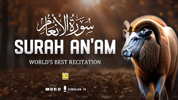 Surah Al An'am (سورة الأنعام) | Heart touching really beautiful voice | Zikrullah TV