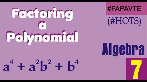 Factoring a POLYNOMIAL || a^4 + a^2b^2 + b^4 || Algebraic Identities || Q 7 | HOTS | CBSE | NTSE |