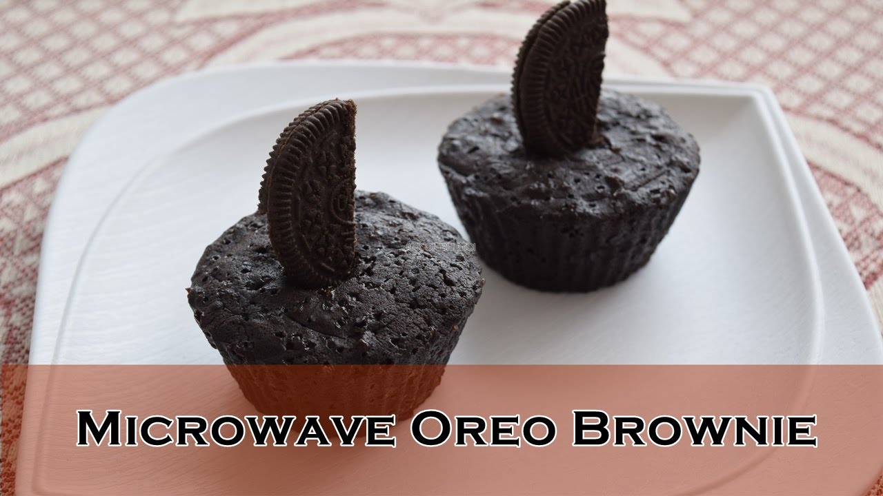 Microwave Oreo Brownie Recipe Eggless Cookie Brownie Magic of