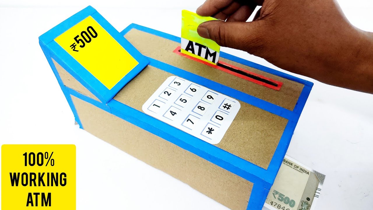 How to make a ATM SWIPE machine with cardboard|| - YouTube
