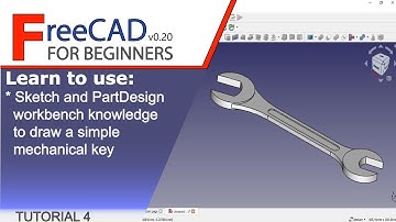 FreeCAD 0.20 beginners tutorial 4: use Sketch and PartDesign knowledge to draw   a mechanical key