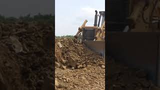 Incredible Old Komatsu Dozer Pushing Stones Building New Road and Levelling Up #Short