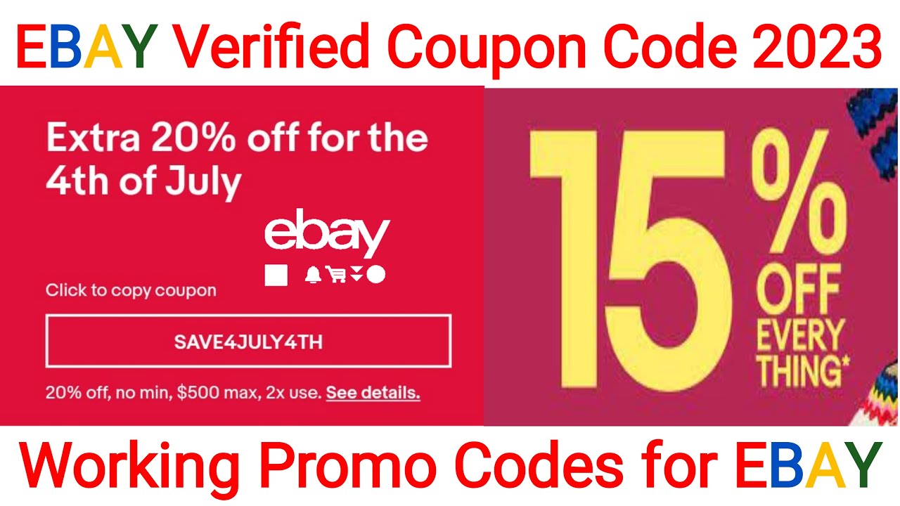 Ebay Coupon Codes 2023 Get 30 Discount on Ebay Verified Ebay Promo