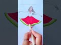 Watermelon dress  art artwork painting shorts