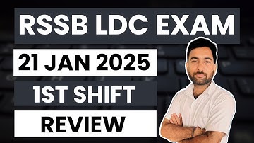 1st SHIFT | 21 JAN | REVIEW | RSSB LDC EXAM | JCT CLASSES JAIPUR