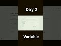 Python Variable Day 2 Python Full Stack Web Development Series #python #viralreels #virel