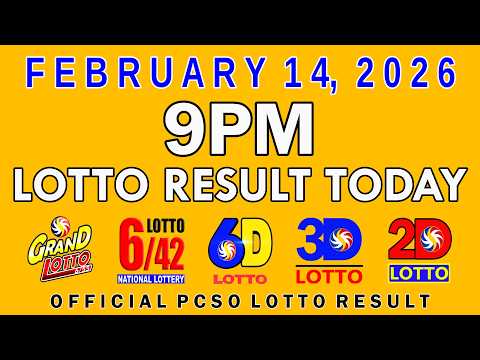 9pm Lotto Result Today PCSO February 14 2026