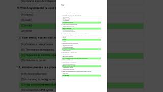 25 OS MCQs on Process Management | #shorts #operatingsystem #placement