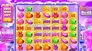 SUGAR RUSH EPIC WIN 590X MULTIPLIER HUGE WIN BONUS BUY ONLINE CASINO ONLINE SLOT screenshot 4